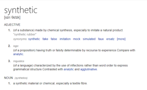 define synthetic