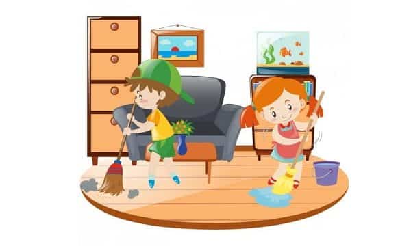 House cleaning with kids
